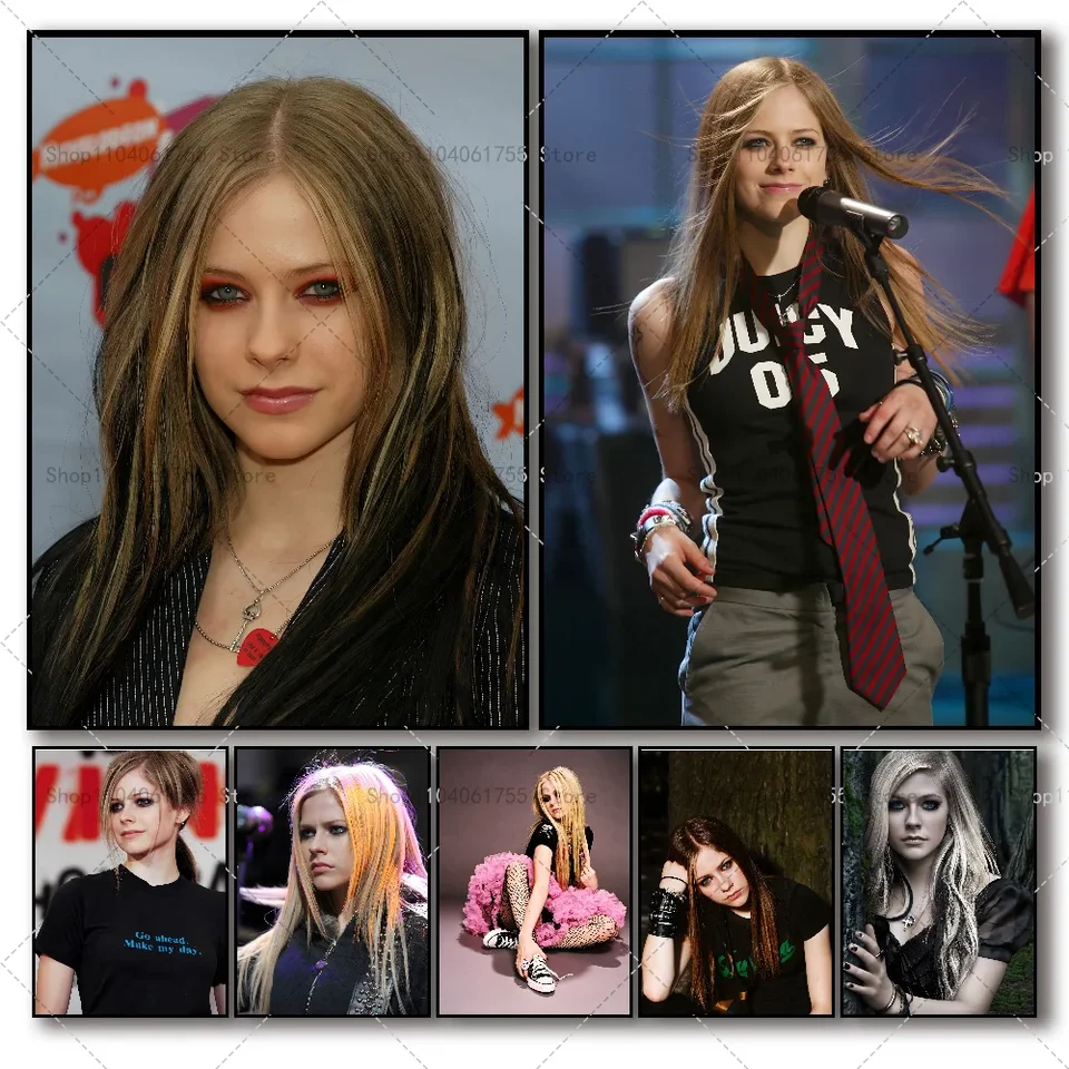 1pc pop rockový spevák Avril Lavigne Fashat Plagát Self-pasívny umelecký vodotesný papier papier kaviareň kaviareň