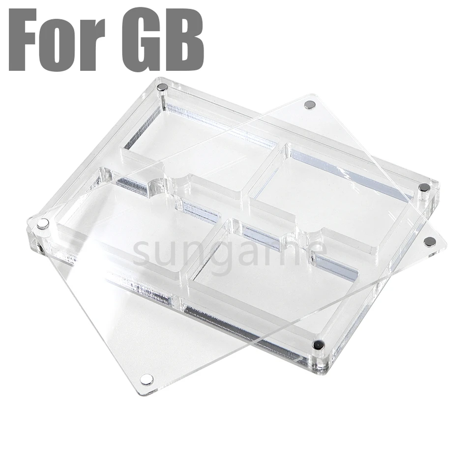 1PC pre GBA GA Game Card Storage Box Magnetický kryt Vysoko priehľadný akrylový zobrazovací puzdro