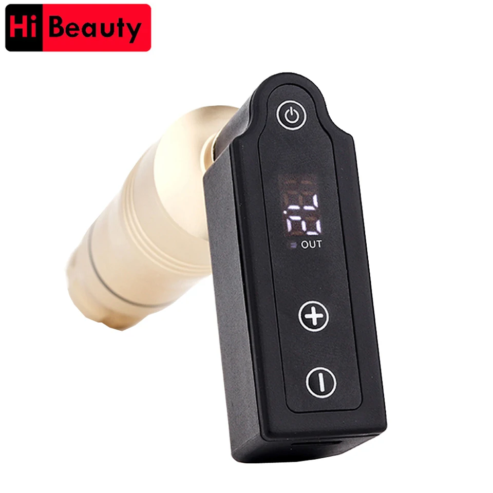 1pc prenosné mini bezdrôtové tetovanie energie Bank Dodávka pre Rocket Rotary Tattoo Pen DC RCA Socket Socket Nabíjateľné tetovacie napájacie napájanie