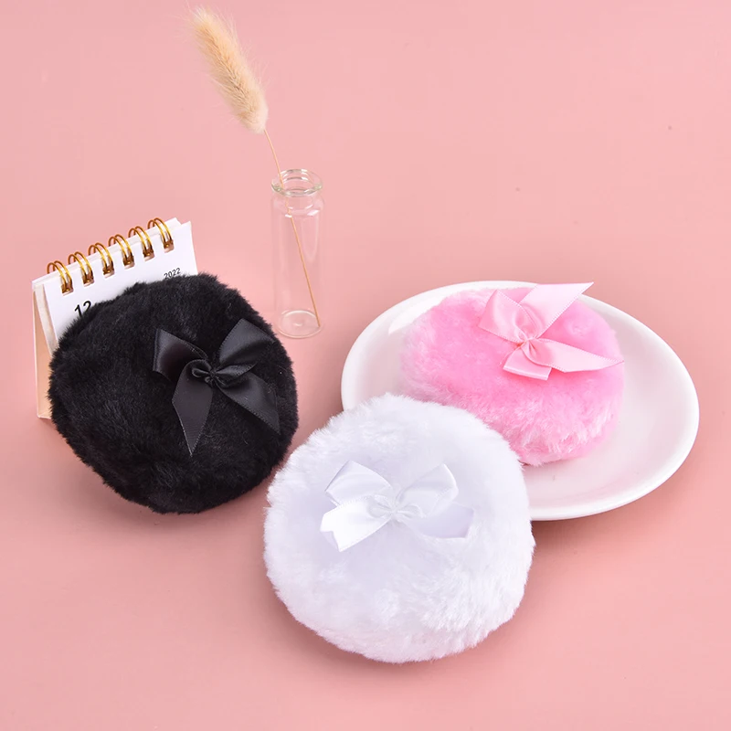 1PC Profesionálny motýľ okrúhly kozmetický vilus mäkký plyšový prášok Puff špongia Tastencový make -up kozmetický kozmetický make -up kozmetické nástroje