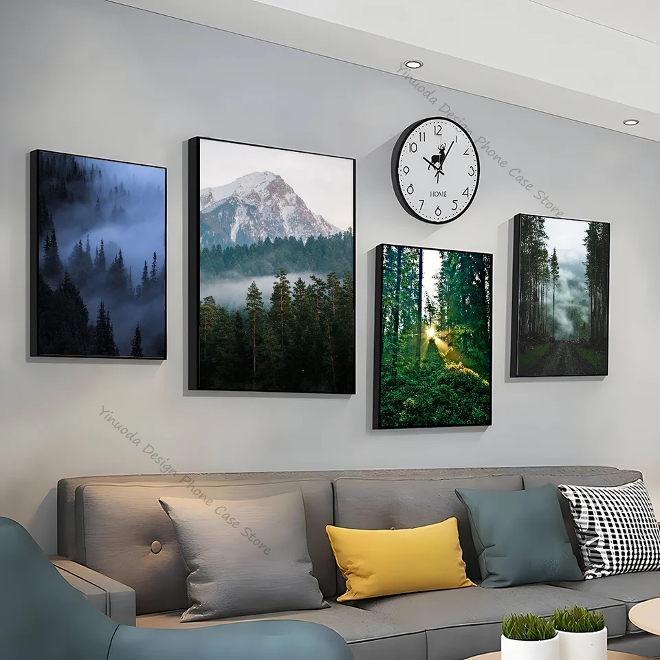 1pc prírodné scenérie lesný plagát Dobré kvalitné výtlačky a plagáty Vinobranie miestnosť Domov Bar Cafe Decor