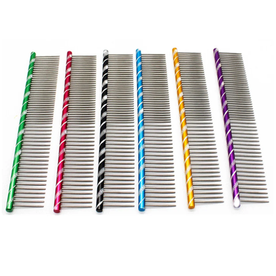 1pc psie hrebeň Dlhá hrubá chĺpka s kožušinou Kefa Kefka Nerezová oceľ Ľahké domáce zvieratá Pes Dog Cat Comps Combs pre chlieb