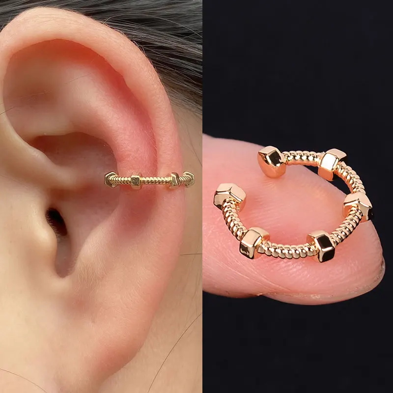 1PC Punk Cool Cuff Wrap Clip na náušnice Dievčatá Dievčatá horolezecká chrupavka Kosti stohovateľné sponky
