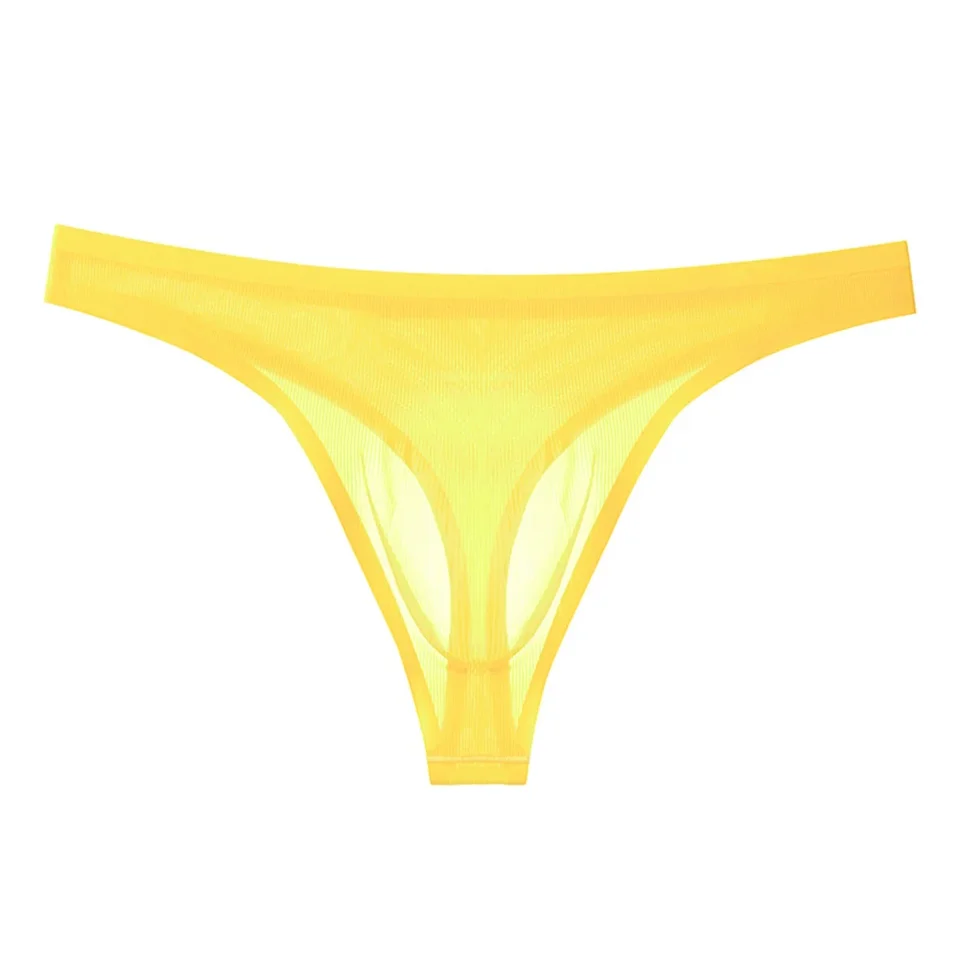 1PC Pánske bezšvové nohavičky Bulge Vrecko G-Strings Režiséry Sexy Pozrite sa cez spodnú bielizeň s nízkym pásom mužské nohavičky