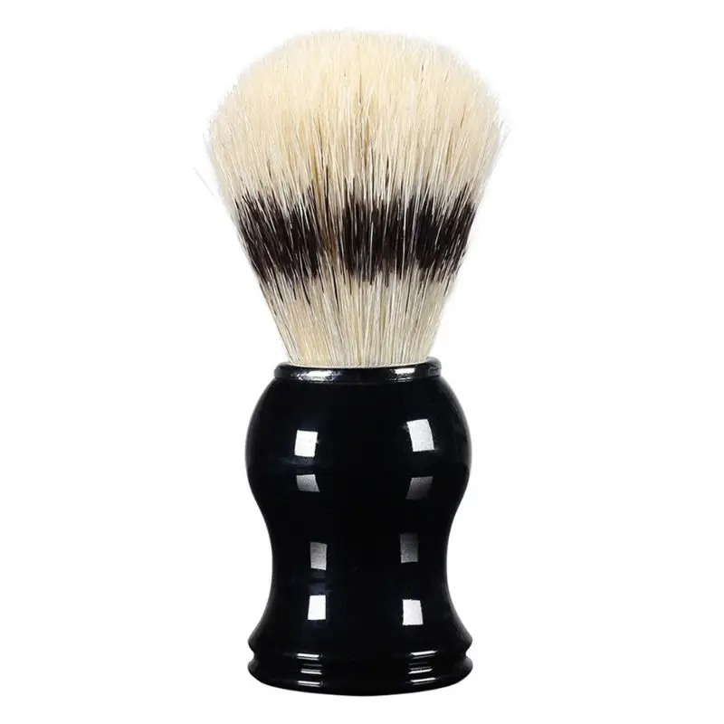 1PC Pánske holenie štetca Bristle vlasy Rovné holiaci strojček na holičstvo Čistenie Čierna živica rukoväť Salon Salon Tool Classic Darček