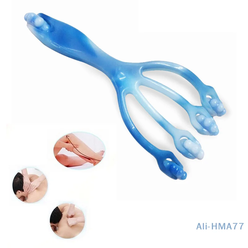 1pc päť prstov Massager oceľový guľôčkový masáž Masáž Masáž Maságer Vlasy držané na hlave krku na krk Znížte úľavu od stresu relax