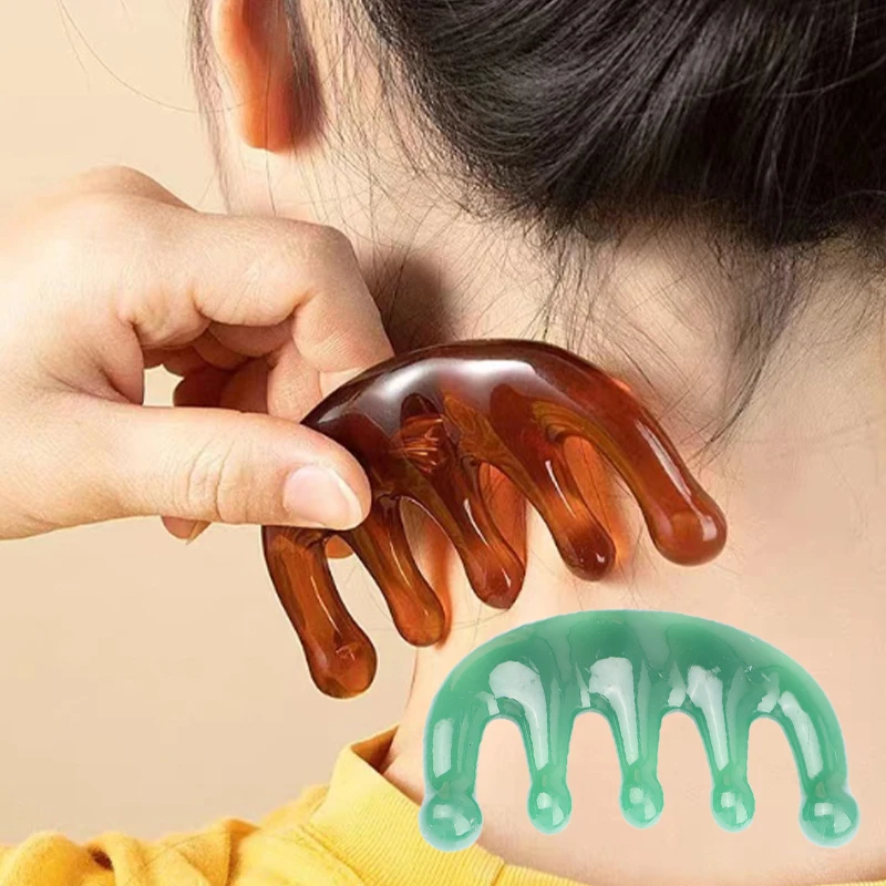1pc päť zubov Meridian Massage Comb Orsin Big zuby hlava Akupint terapia artefakt pazúry dekompresia prenosný hrebeň pokožky hlavy