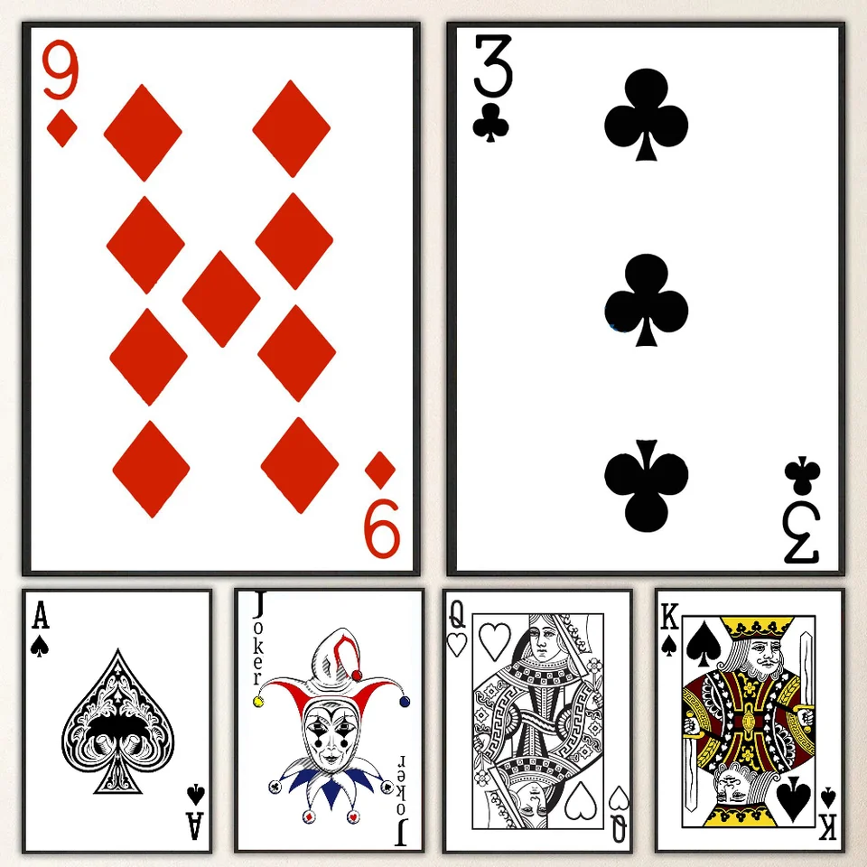 1PC Queen of Hearts Ace Card Cherry Ball Plagát Self-pasívny umelecký vodotesný papier papier Coffee House Bar Room Decor Decor