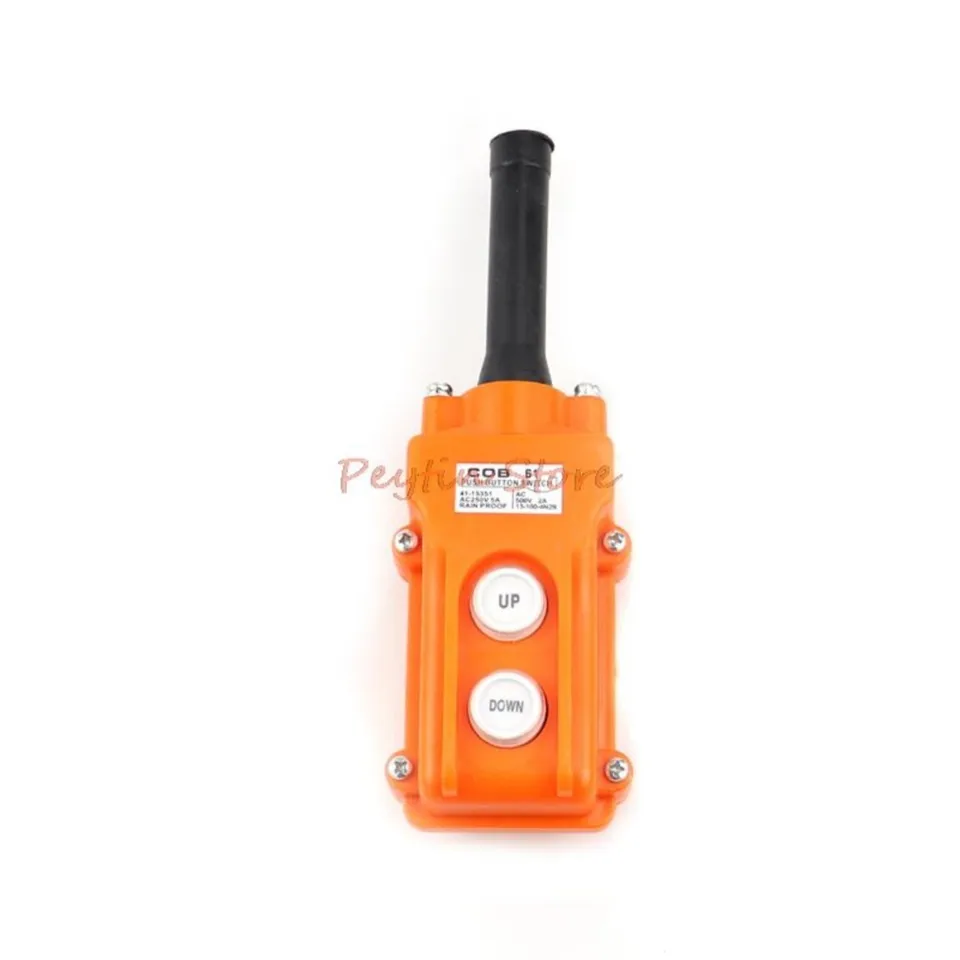 1pc Rainproof pre kamiónový zdvihák Crane Control Station Stlačte spínač nahor down-down-61 AC250V 5A