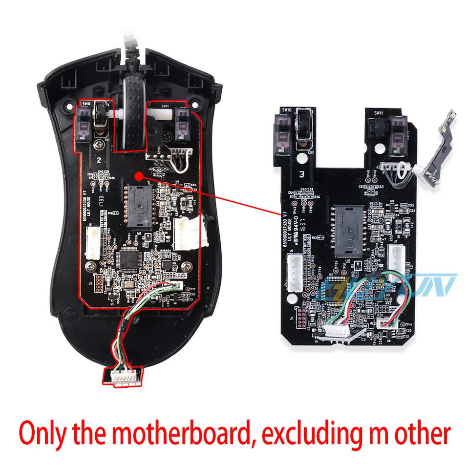 1pc Razer Deathadder Elite Mouse Circuit Board Opravy diely
