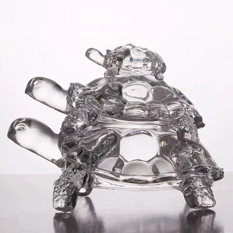1pc retro malé zenové remeslo, socha korytnačky pre stolné počítače, ornament korytnačky, socha krištáľovej korytnačky, socha skla, darček pre domácu záhradu