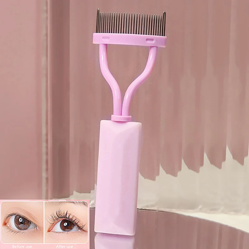 1PC Riká odlučovač kovové zuby Zložité zuby očí natáčanie natáčania Krásny makeup z nehrdzavejúcej mihalnice Kefka Kefka Mascara Curl Make -Up Tool