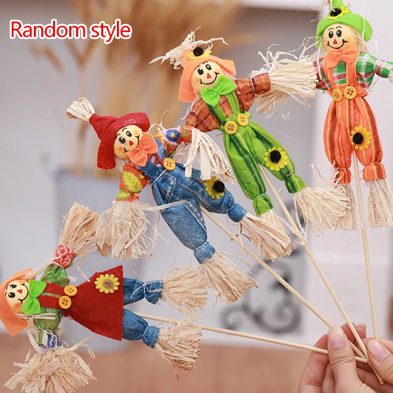 1PC roztomilý idylický strašiak dekorácie Halloween Scary Ornament Mini Animovaný zavesenie pre barovú záhradu