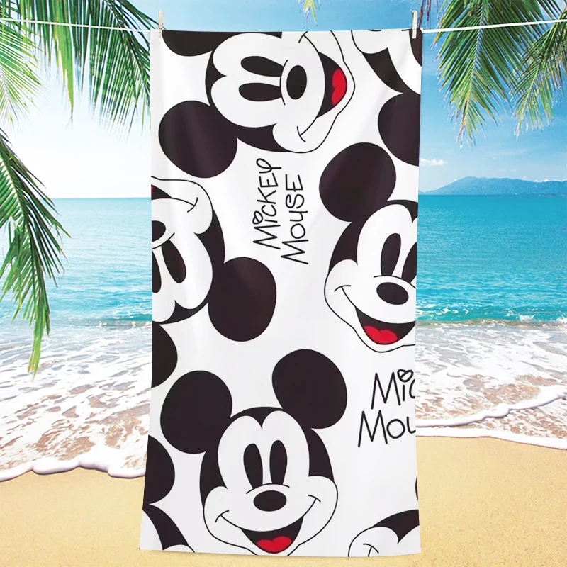 1PC roztomilý uterák na pláži Mickey Mouse pre dospelých, deti, chlapci a dievčatá, módny nový dizajn, prímorská kúpeľňa v kúpeľni,