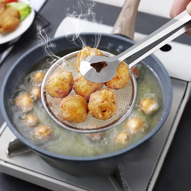 1pc ručné vyprážanie vyprážaného sito sita Fried Food Fishing Fishing Clip Dual-Purpose Bread Net Clip