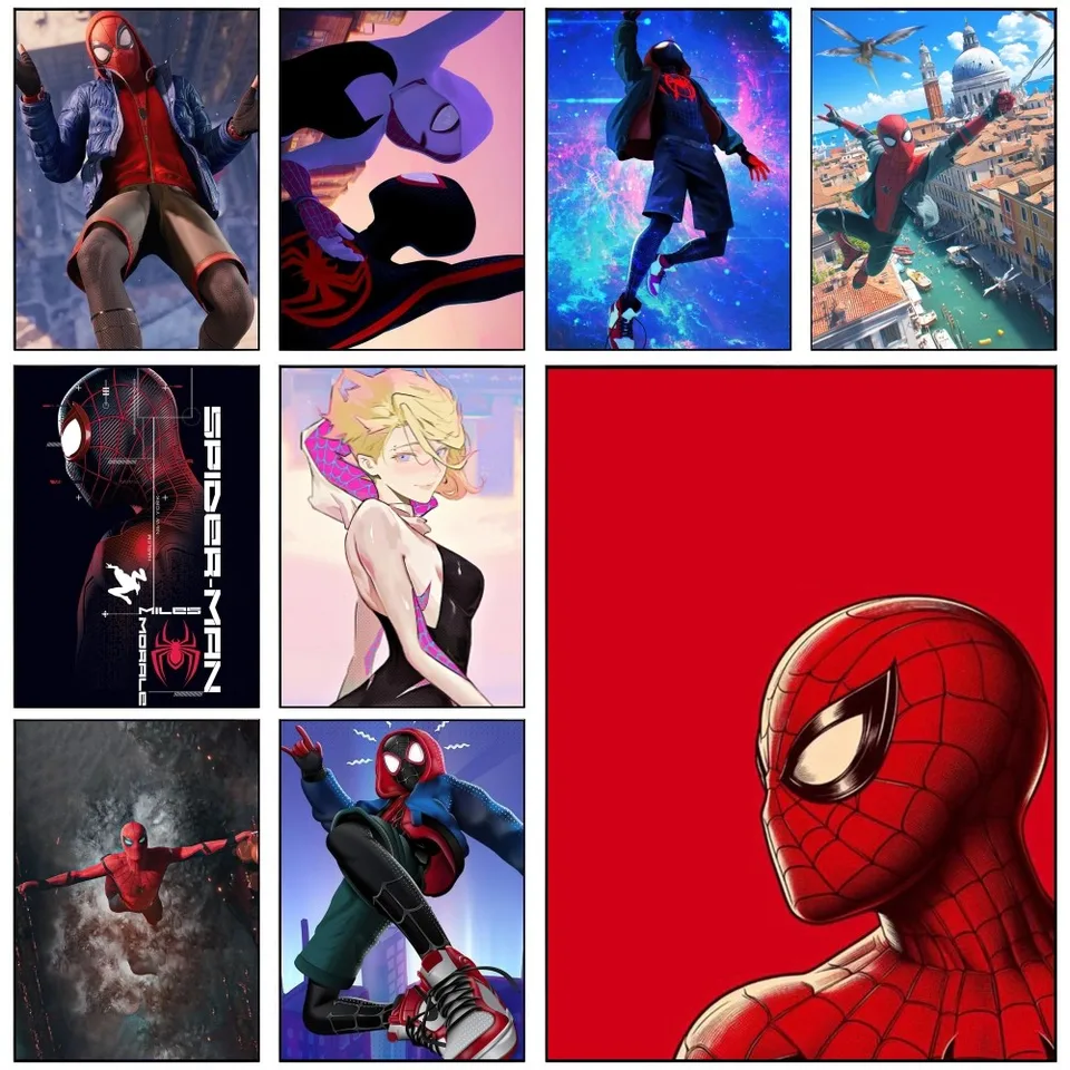 1PC S-Spider Hero Man Plagát Self-pasívny umenia vodotesná papierová nálepka kaviareň Bar izba Decor