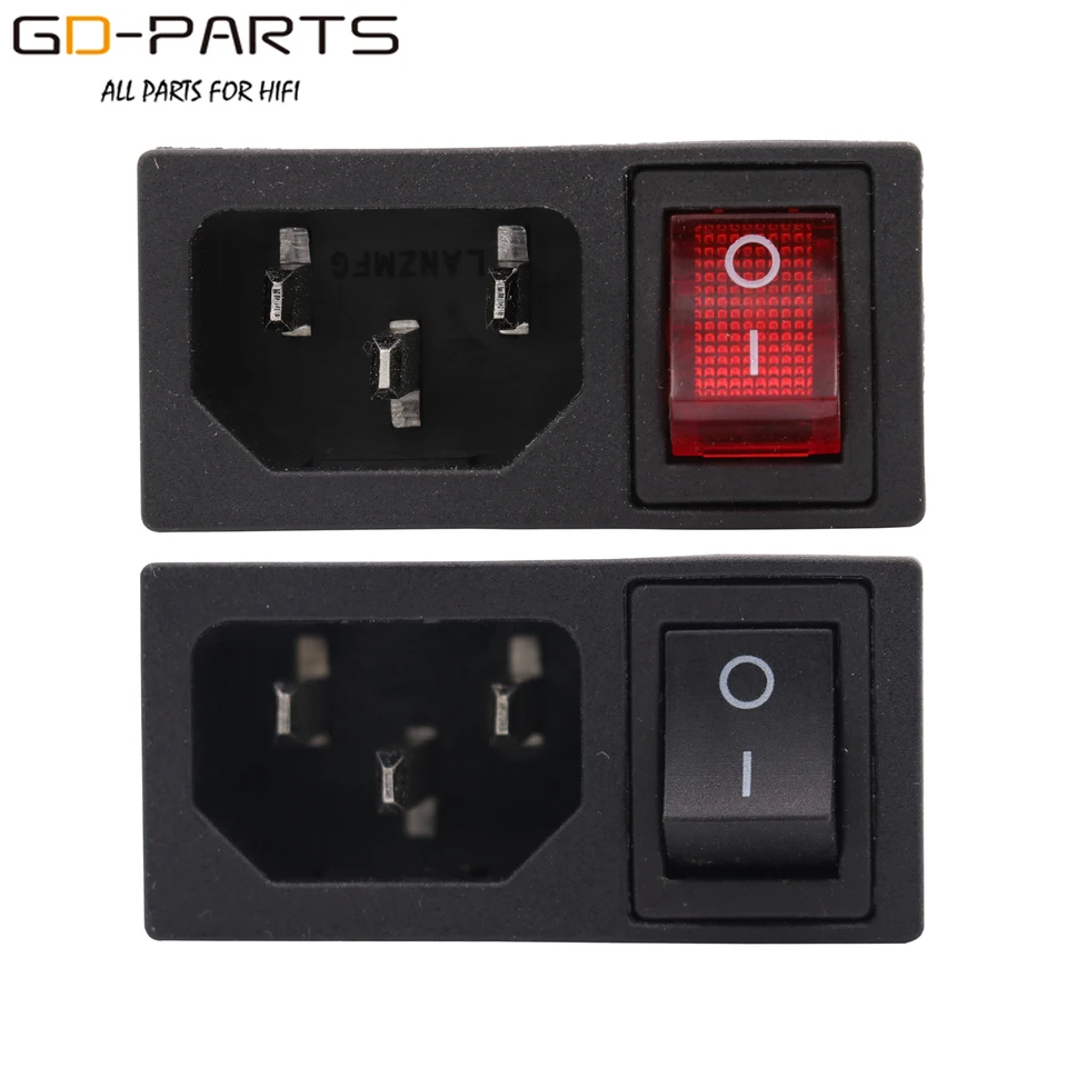 1pc sieťový napájací kábel napájací zásahový zásuvkový zásuvkový zásuvka s vypínačom vypnutím Rocker 250V 10A IEC 320 C14 CCC CE