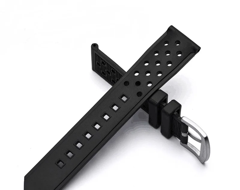 1PC Silikone Watchband Race pre značku Heuer Watches 22 mm remienok Nahradenie vodotesnej oceľovej sponky hodinky Poparce príslušenstvo