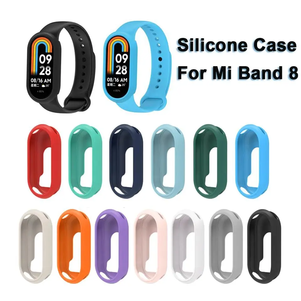 1PC Silikónový kryt chránič obalu pre Xiaomi Mi Band 8 Smartwatch Bumper-Dirt-rezistentný pre Xiaomi Mi Band 8 Case