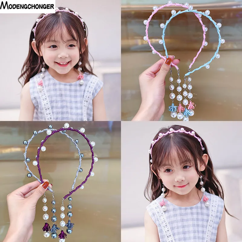 1PC Simple Hair Band Žena Falošné náušnice Tassel Hairpin Rám Sladký kamienok čelenka Dievčatá dievčatá Klip na vlasy