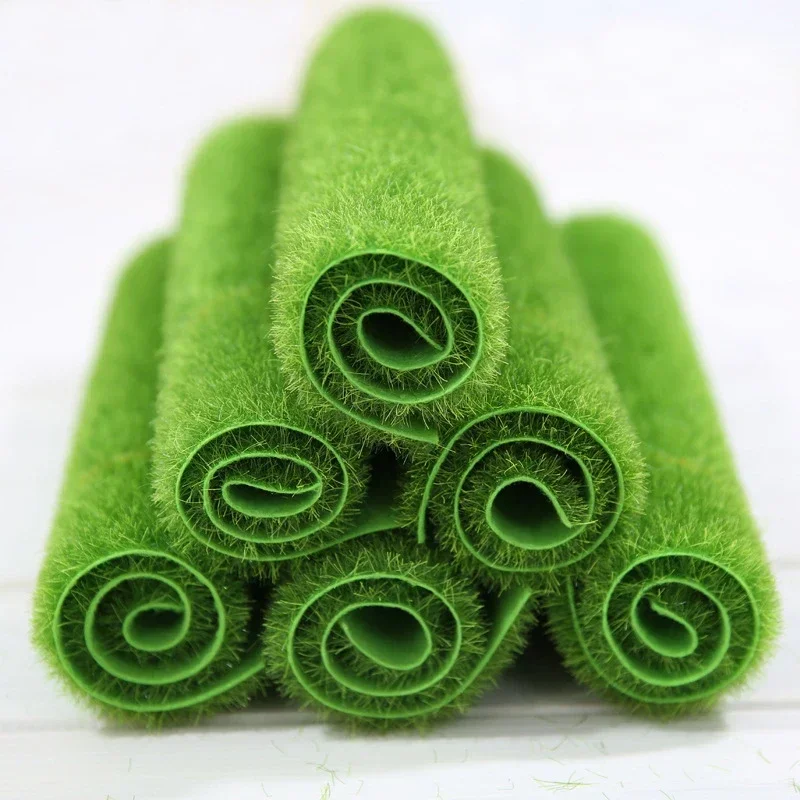 1PC Simulovaný trávnik Moss Artificial Grass False Moss Sukulent Microlandscape DIY Dekoratívne materiály Flocked Turf