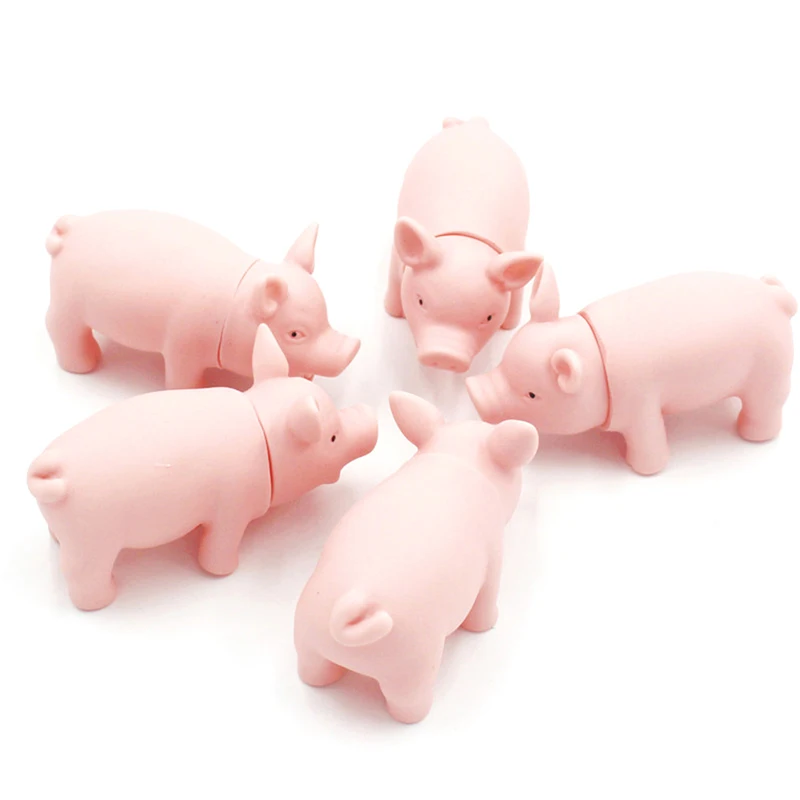 1pc simulujte interaktívnu simuláciu model Pig Dog Cat Gumber Pig Toy Adsessory Pet Toy Cute Pig Mini Kawaii Toy