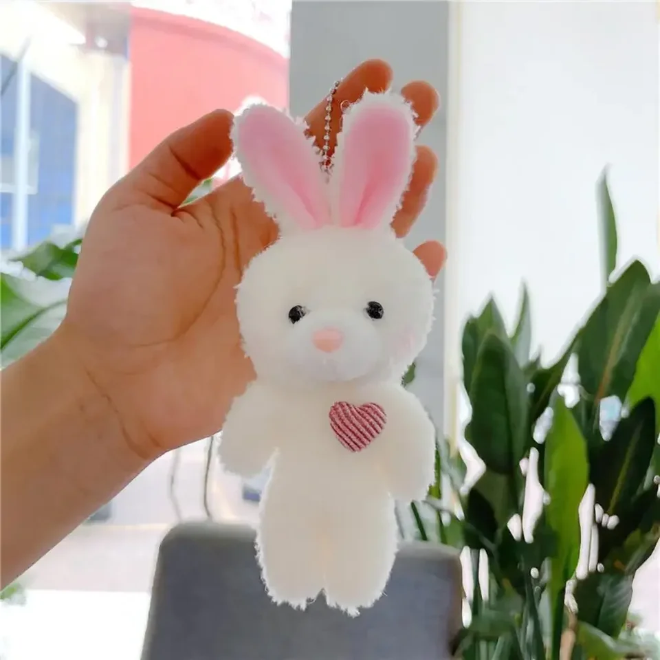1PC simulácia králičie prívesok Dievčatá Plyšové hračky Claw stroj na ruky darček Anime Keychain Doll Detin Darčeky hračky