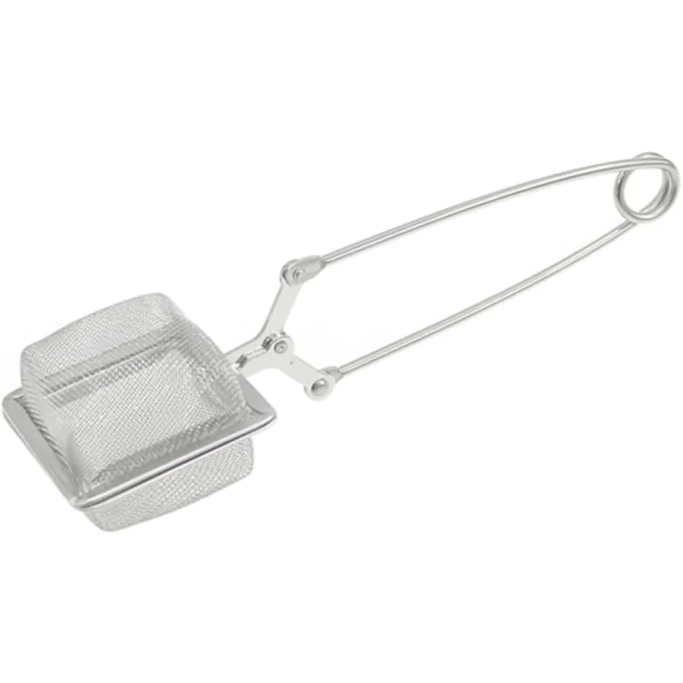 1PC Snap Ball Tea Fitter Premium z nehrdzavejúcej ocele Infuser s rukoväťou pre voľný čajový čaj jemné sieťové gule filtra
