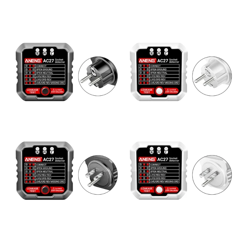 1pc Soket Tester Plug-Polarity- Fázové kontrolné detektory napätie Test Multifunkcie Elektroskopy s nástrojmi US/EUplug