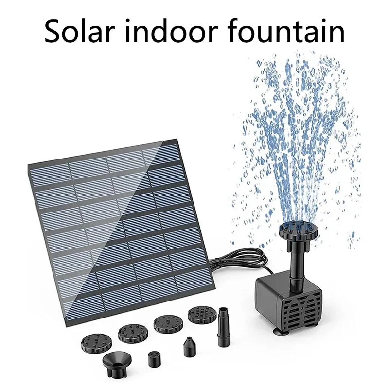 1pc Solar Fountain Pump Súprava s jednotlivými solárnymi panelmi pre vtáčú kúpeľ