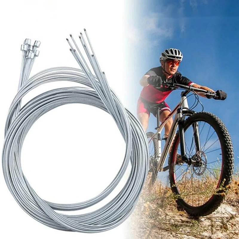 1PC Strieborné posuvné káble na posun bicyklov na horských bicykloch Vnútorná z nehrdzavejúcej ocele prehadzovač