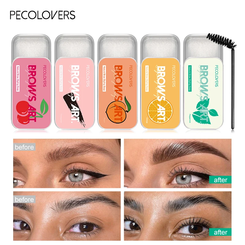 1PC Styling Gél - Dlhodobý, 3D divoký štýl obočia, bezfarebná, ovocná chuť, vytvára prírodné a bezchybné obočie