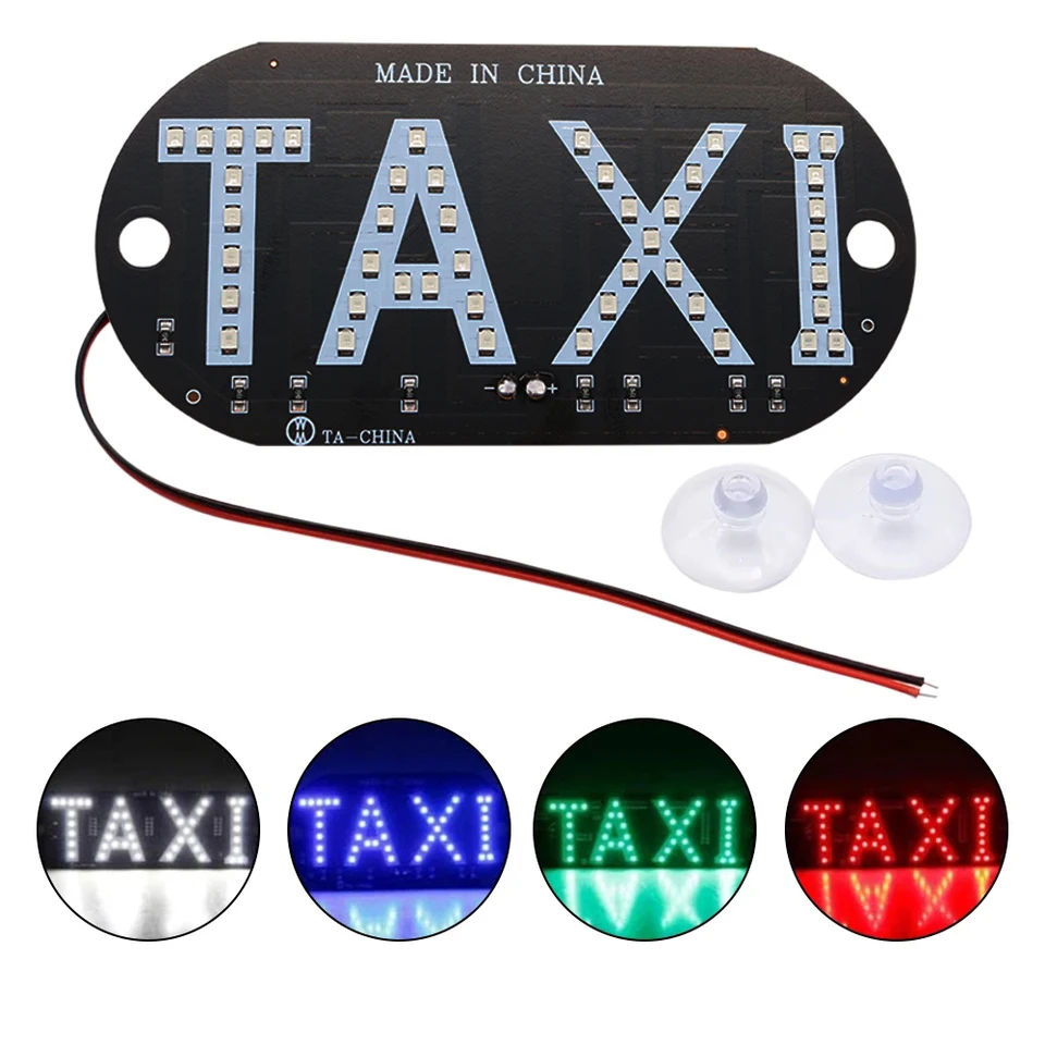 1PC Taxi LED auta Indikátor kabíny Lampa 12V Sign žiarovka Činné sklo Taxi Panel Panel Blue LED LED príslušenstvo