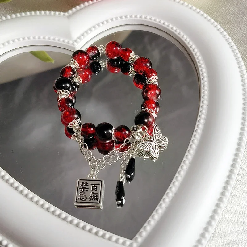 1PC Tian Guan Ci Fu náramok Cosplay Xie lian Hua Cheng Heaven's Požehnaný prívesok Butterfly Pendant Bráol Bangles Darček pár