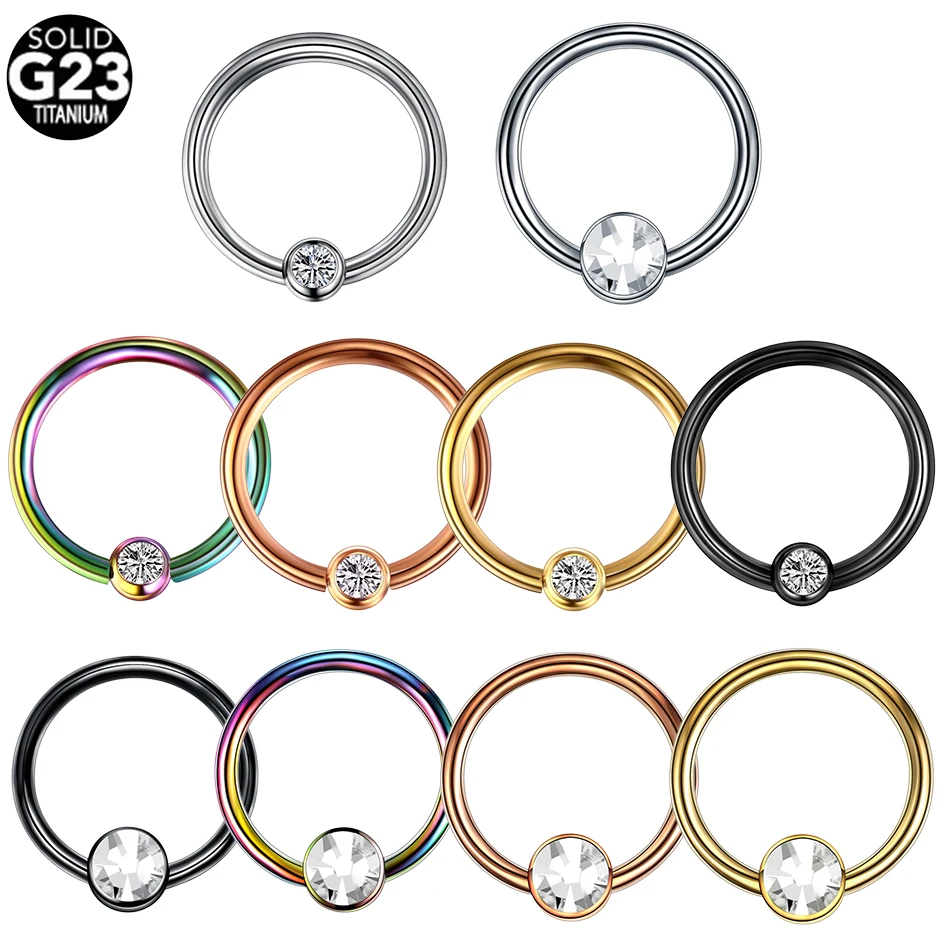 1pc titánová nosová dierka piercing septo v zajatí korálky prstene septum pirsing Nariz conch Daith helix chrupavka chrupavka Tragus lalok náušnice