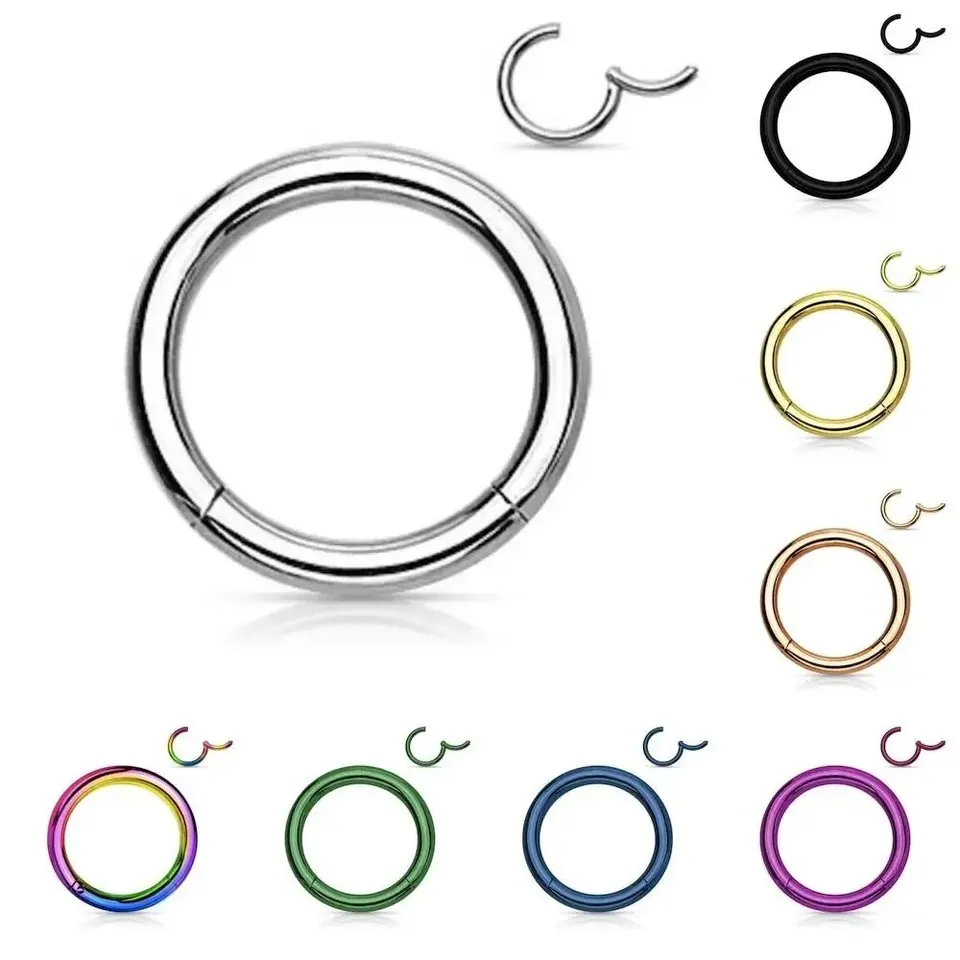 1pc titánový oceľový nosový septum piercingový prsteň punk Punk Minimalistické rozhranie Uzatvorenie prsteň nosný prsteň prsteň náušnice Body šperky