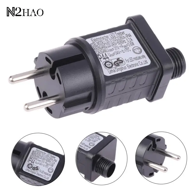 1PC Transformátor String Lights 6W 31V LED Timér napájacie napájacie osvetlenie vodotesný adaptér IP44 pre vnútorný vonkajší