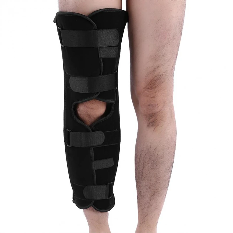 1pc Tri-panel Knoe Immobiliker Full nohy podpera Hliníková zliatina Rovná koleno dlaha pre stabilizátor zlomeného chrániča kolena