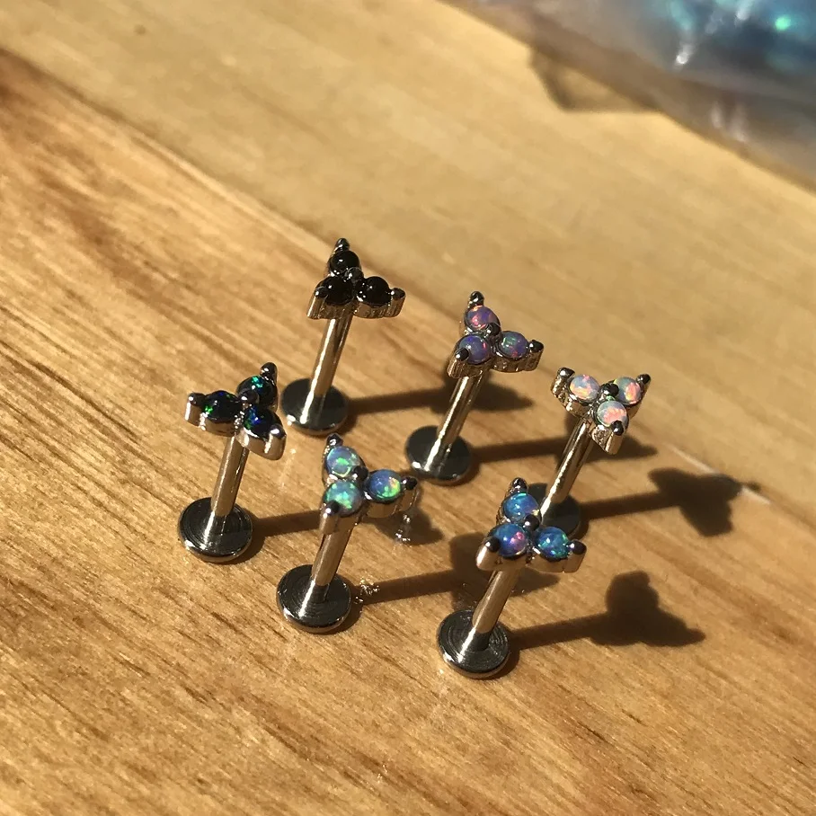1PC Triple náušnice Tragus Chirurgické náušnice