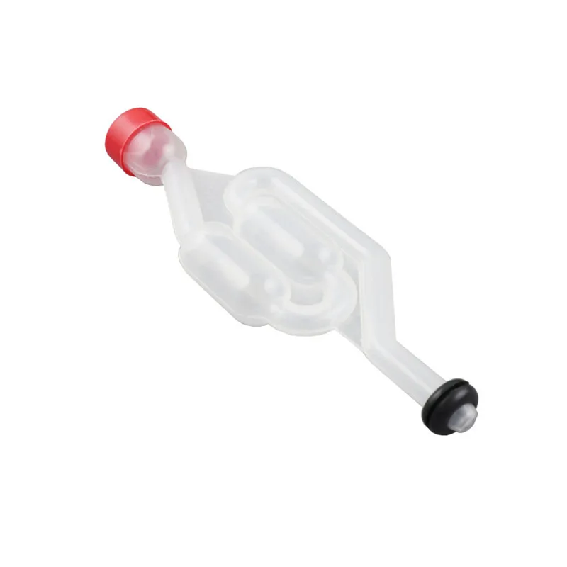 1pc Twin Bubble Airlock Jednosmerný ventil výfukovej vody s silikónovou priechodkou pre pivo víno výroby liehovarov pre domácnosť