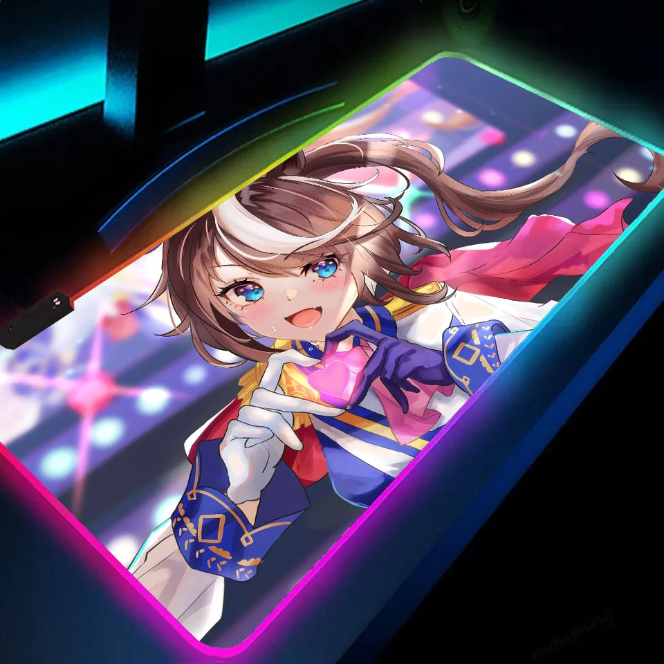 1PC Uma Musume Pretty Derby Mat XXL RGB Gaming Mouse podložky HD Čierne hráči