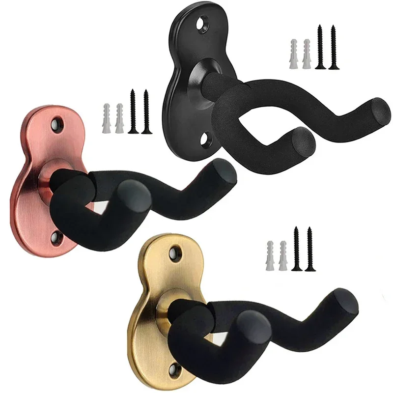 1PC Universal Guitar Hanger Hook Metal Akustic Wall Mount Non-Slip Držiteľ pre elektrickú gitaru ukulele prístrojové príslušenstvo