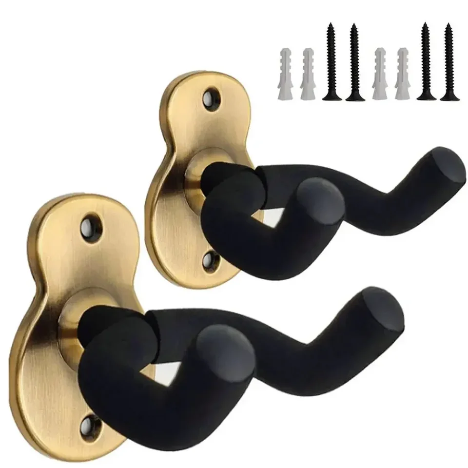 1PC Universal Guitar Hanger Hook Metal Akustic Wall Mount Non-Slip Držiteľ pre elektrickú gitaru ukulele prístrojové príslušenstvo