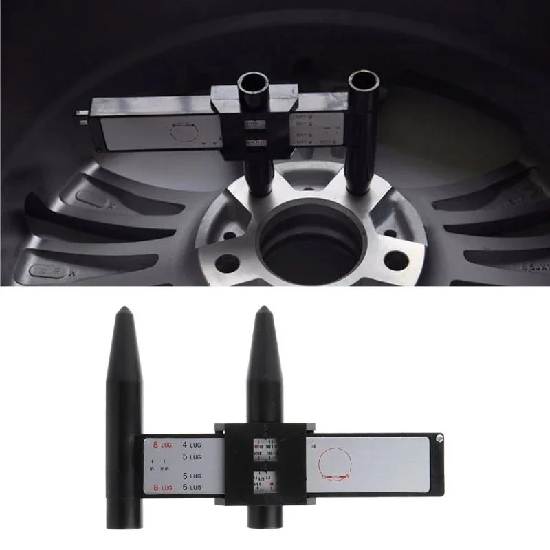 1PC Univerzálny vzor skrutiek kolies PCD meracieho meracieho pravítko 8 dier PCD pravítko LUGS HUB