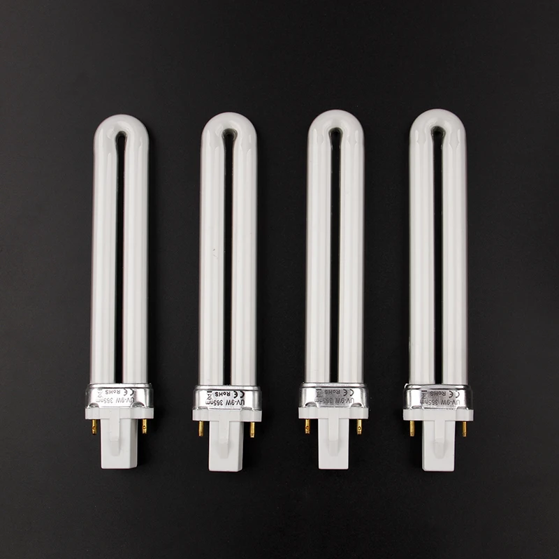 1PC UV-9W-365NM 9W Elektronická UV gélová lampa pre nechty 110V-220V Sušer UV Light Nástroje na nechty Výmena trubice trubice