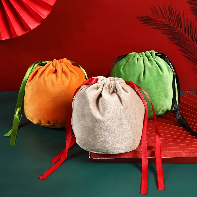 1PC Velvet Halloween Candy Bag DIY Vianočné cukrovinky Trik alebo ošetrenie obalových tašiek Vianoce darčekové tašky Party Svadobná dekorácia