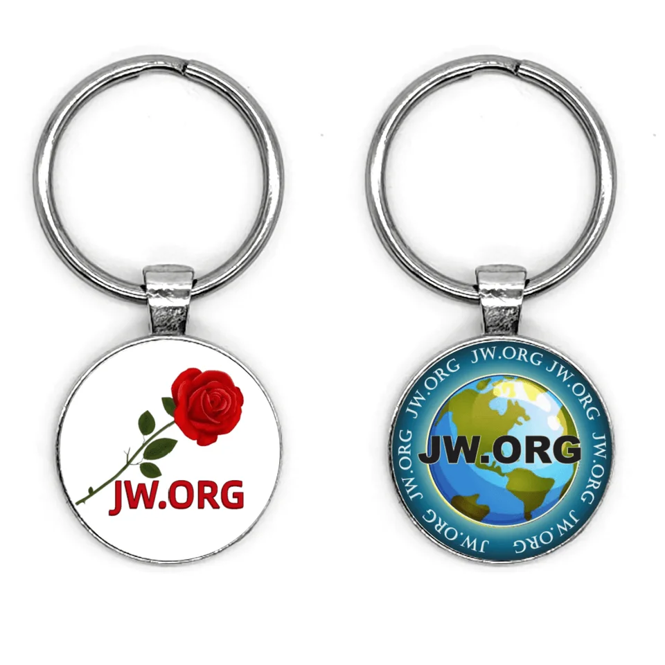1pc vintage kvetina Zem skla Dome Keychain jw.org Keychains pre Jehovov svedok Cool Dary pre dospievajúcich