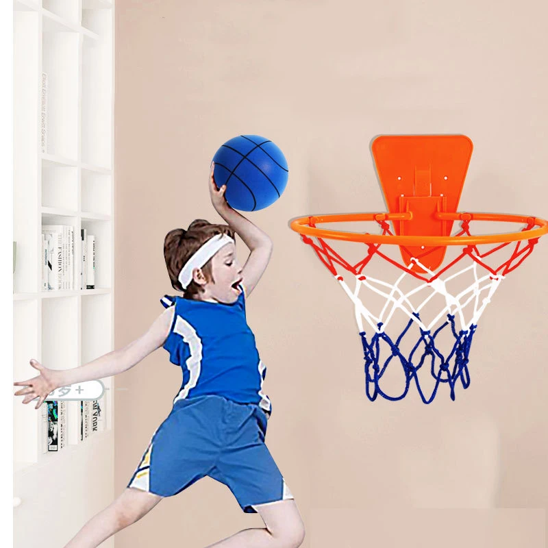 1pc vnútorný basketbalový obruč bez vŕtania na stenu namontované nastaviteľné jednoduché basketbalové obruč