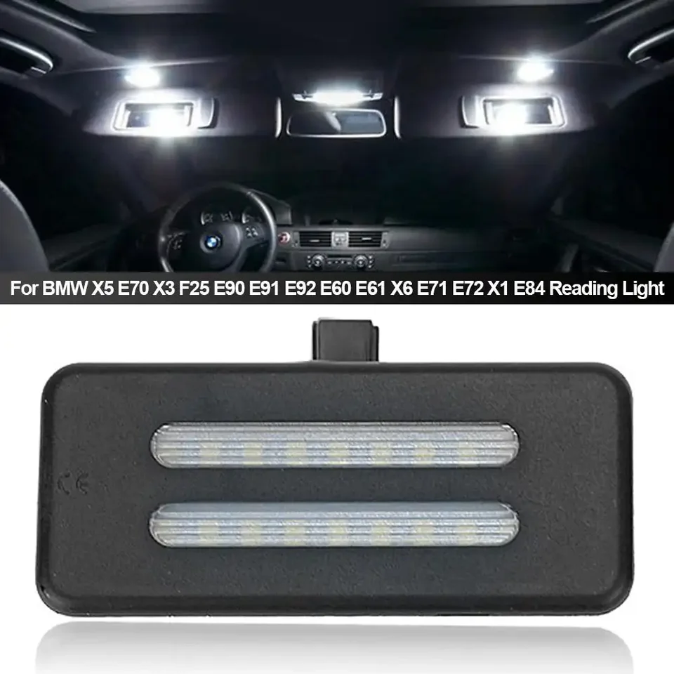 1pc vozidlo LED Interiér Slnko Slnko Vanity zrkadlové žiarovky pre BMW X5 E70 X3 F25 E90 E91 E92 E60 E61 X6 E71 E72 X1 E84 Čítanie svetla