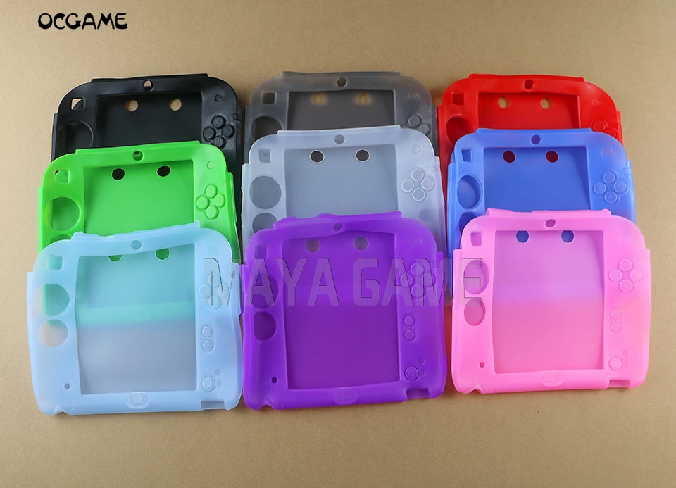 1pc Vysoko kvalitná 10 farieb mäkký silikón Full Protection Gélové puzdro kryt pre 2DS konzolu